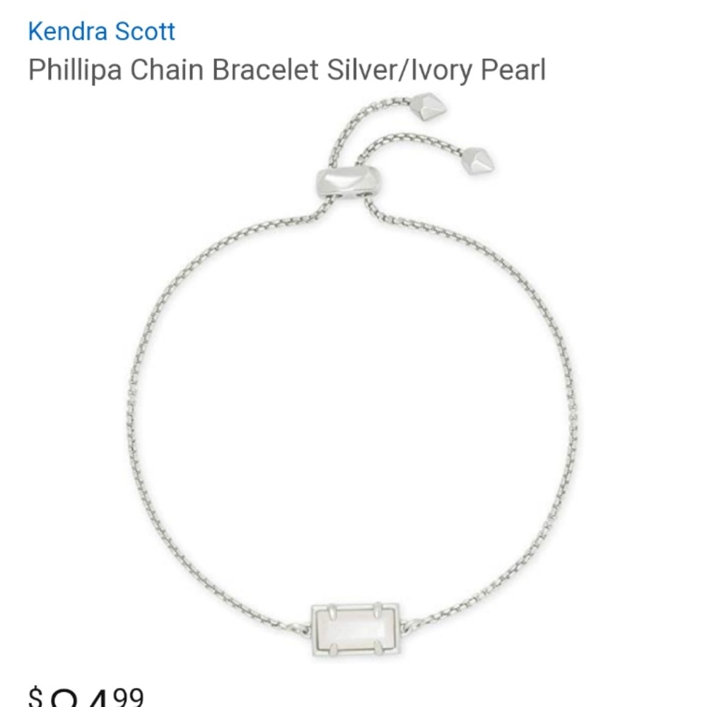 KENDRA SCOTT "PHILLIPA" IVORY SILVER BRACELET🤩🤸